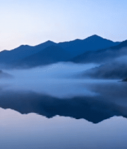 湖泊晨景山水自然风光4957#横屏 