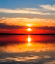 	 湖面日落风景14076#横屏 