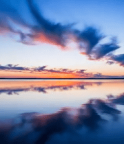 湖面天空晚霞倒影风景4876#横屏 