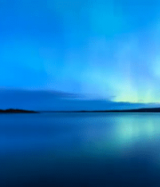 湖面倒映极光夜景8178#横屏 