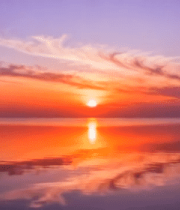 湖面日落天空晚霞美景6726#横屏 