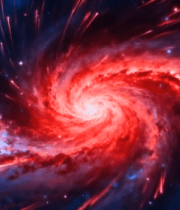 绚丽红蓝星系宇宙背景画面14597#横屏 