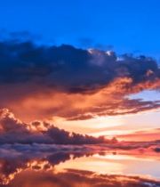 绚丽晚霞下的云海景观11503#横屏 