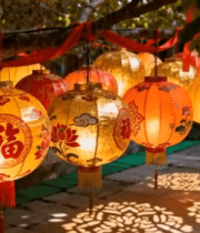 悬挂的传统中式灯笼12136#横屏 