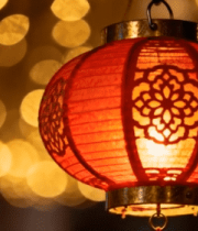 悬挂的红色传统灯笼特写12715#横屏 