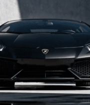 黑色跑车正面展示素材9471#横屏 