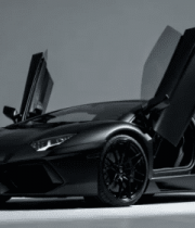 黑色跑车开门特写14592#横屏 