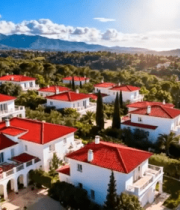 红顶别墅群鸟瞰全景10953#横屏 