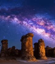 星空下的奇特地貌景观(1)9874#横屏 