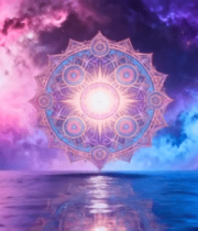 星空下的曼陀罗图案背景素材762#横屏 