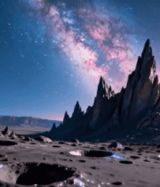 星空下的奇幻地貌景观8678#横屏 