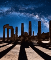 星空下的古代遗迹全景10038#横屏 