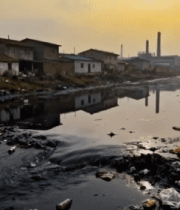 河流垃圾污染景象4125#横屏 