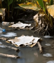 河流垃圾污染景象(1)7326#横屏 