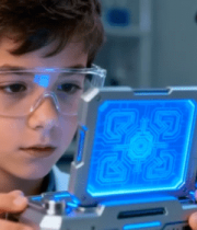 小男孩实验室操作科技设备1226#横屏 