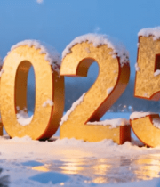 新年雪景装饰展示10050#横屏 