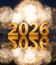 新年湖面烟花绽放素材14815#横屏 