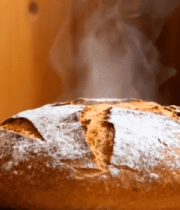 新鲜出炉的面包特写4463#横屏 