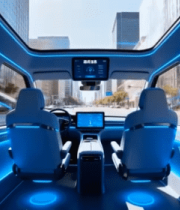 新能源汽车车内城市街景13328#横屏 