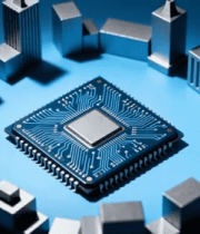 芯片与城市模型素材12114#横屏 