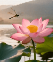 荷塘蜻蜓飞舞特写1231#横屏 