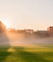 校园足球场晨曦风景3306#横屏 