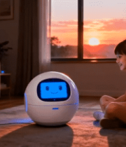 小女孩家中与机器人互动13119#横屏 