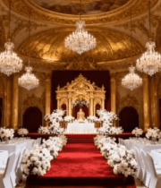 豪华餐厅餐桌装饰场景13107#横屏 