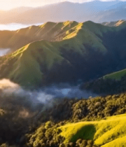 航拍绿色山峦自然风光8809#横屏 