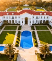 航拍豪华别墅全景素材12917#横屏 