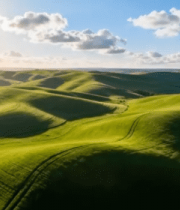 航拍绿色田野自然风光9155#横屏 