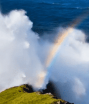 海洋浪花与彩虹景观14744#横屏 