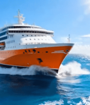 	 海洋上航行的大型游轮10193#横屏 