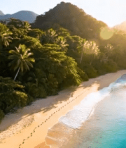 海滩自然风光航拍全景7724#横屏 