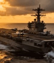 海洋上航行的航空母舰11020#横屏 