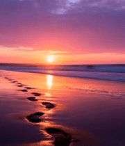 海滩日落美景7093#横屏 