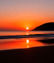 	 海滩日落美景自然风光素材9846#横屏 