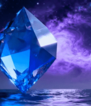 海上悬浮蓝色钻石特效素材2496#横屏 
