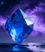 	 海上悬浮蓝色钻石特效素材2496#横屏 