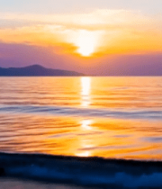 海上日落远景画面1756#横屏 