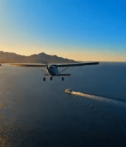 海上日出飞机船只全景8420#横屏 