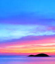 海上日落晚霞风景1395#横屏 