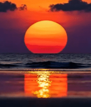 	 海上日落全景(1)12220#横屏 