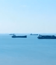 海上货轮航行全景9554#横屏 