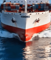 海上集装箱货轮航行画面(4)12859#横屏 