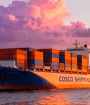 海上集装箱货轮日落景象(6)12084#横屏 