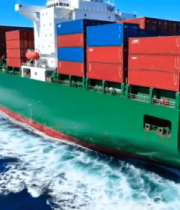 海上集装箱货轮航行画面(5)14695#横屏 