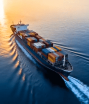 海上集装箱货轮航行画面5051#横屏 