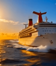 海上航行的大型邮轮6991#横屏 