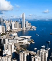 香港城市风光航拍全景14928#横屏 